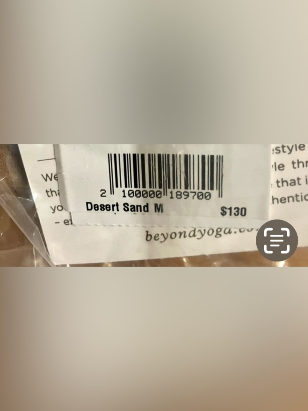 Beyond Yoga Open Ended Mid Rise Wide Leg Pant - Desert Sand Beige: M - Picture 9 of 9